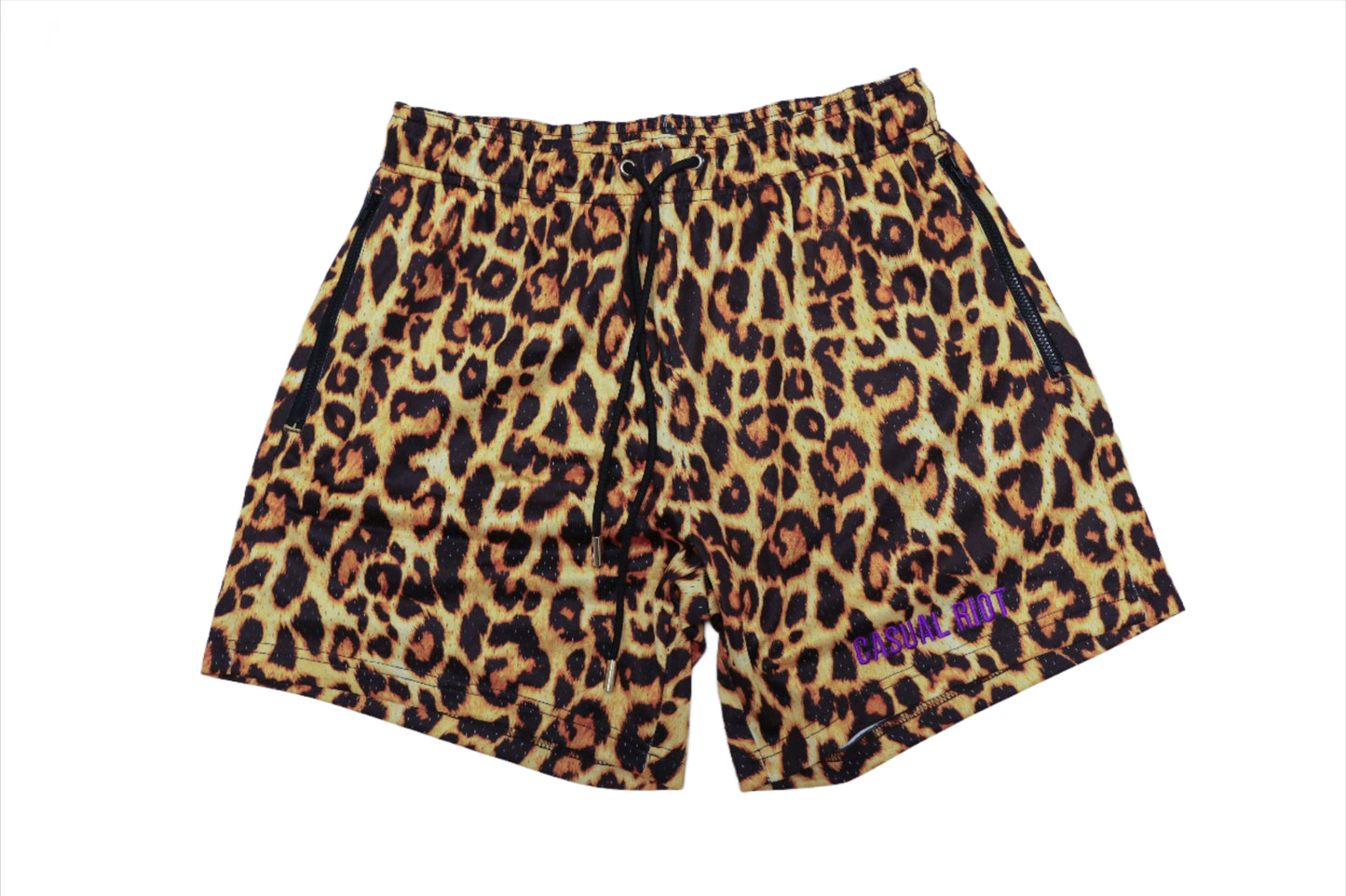 DOUBLE MESH SHORTS-LEOPARD