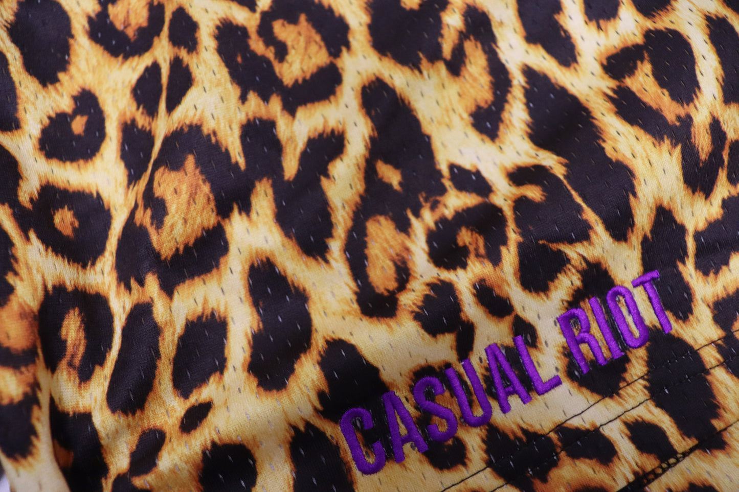 DOUBLE MESH SHORTS-LEOPARD