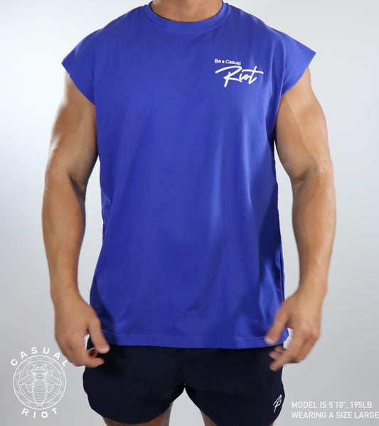 SOFTEST MUSCLE TEE- ROYAL BLUE