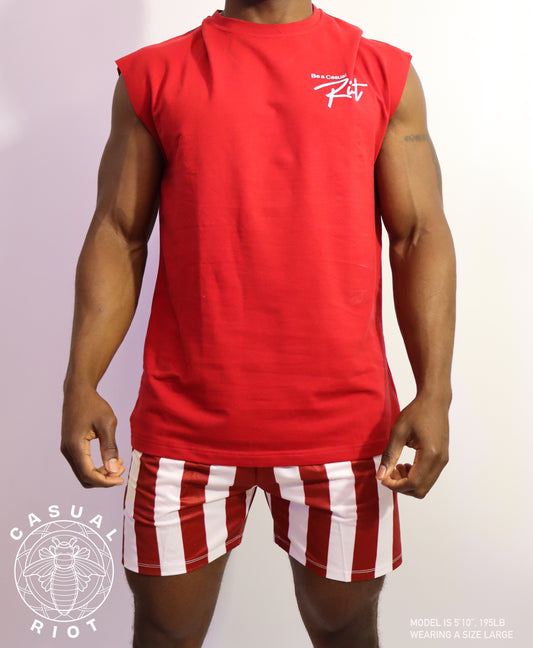 SOFTEST MUSCLE TEE- RED