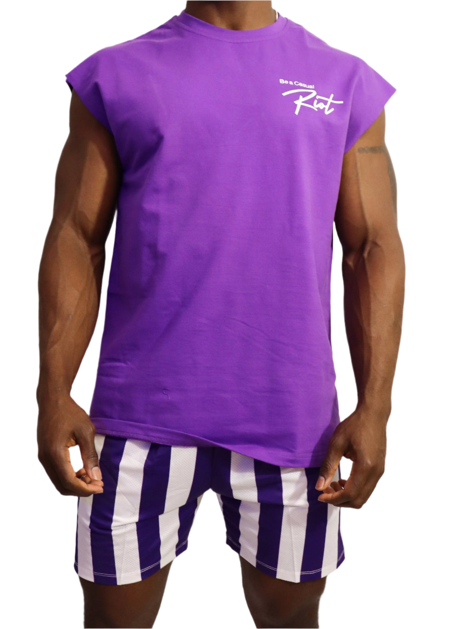 SOFTEST MUSCLE TEE- PURPLE