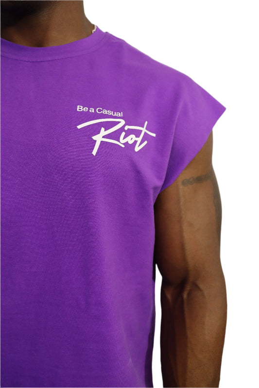 SOFTEST MUSCLE TEE- PURPLE